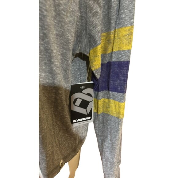 Louisiana State LSU Tigers Cropped Stripe Grey Shirt Women's M New Colosseum - Picture 5 of 7